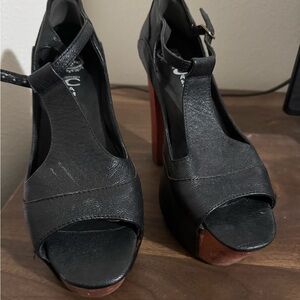 Jeffrey Campbell Black and Brown Platform Heels